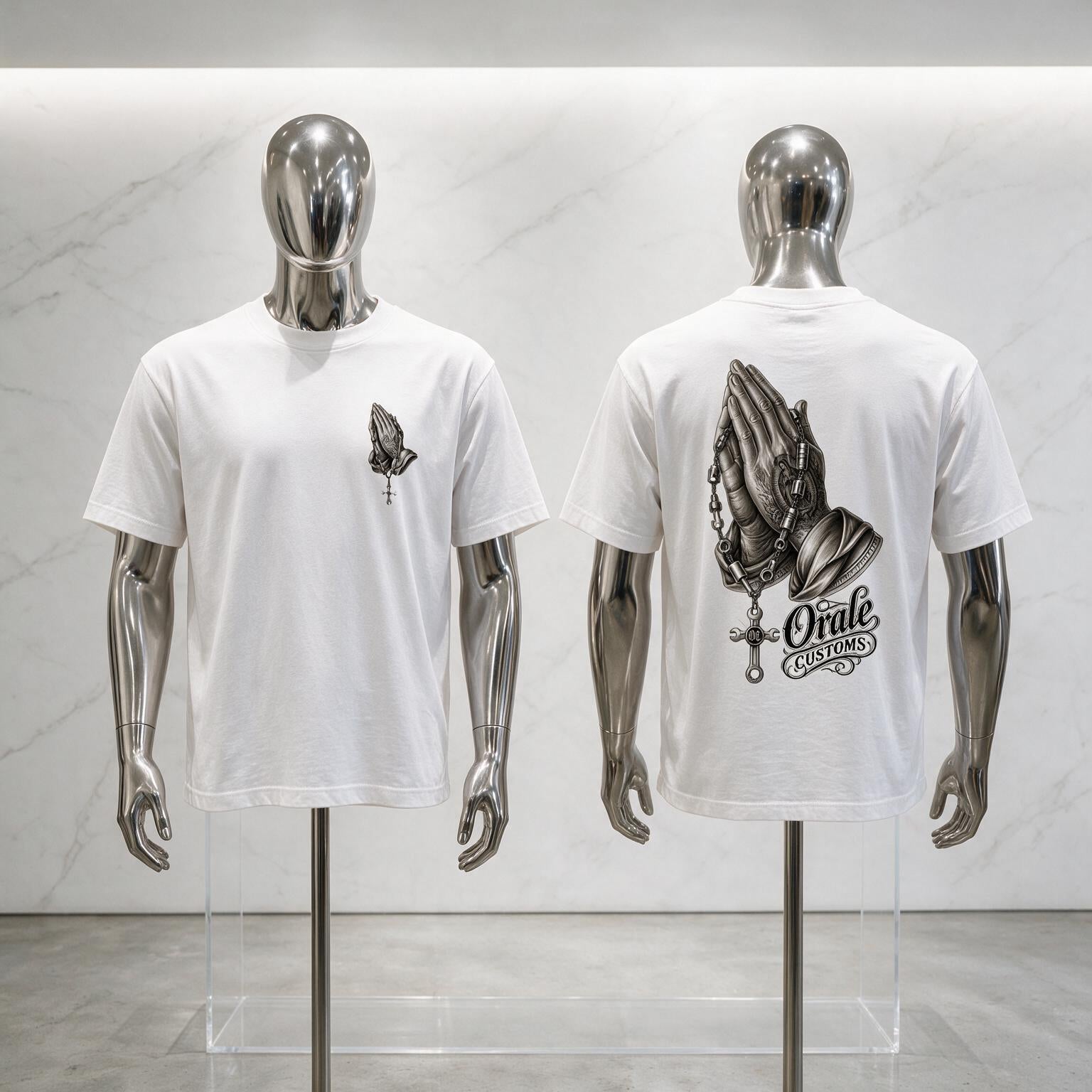 Orale Customs Tattoo Sketch T-Shirt
