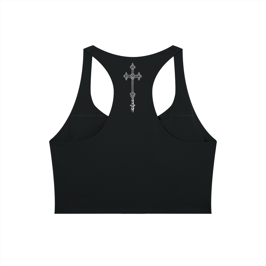 No Wings for the Wicked - Women’s Tight Paneling Yoga Tank Top