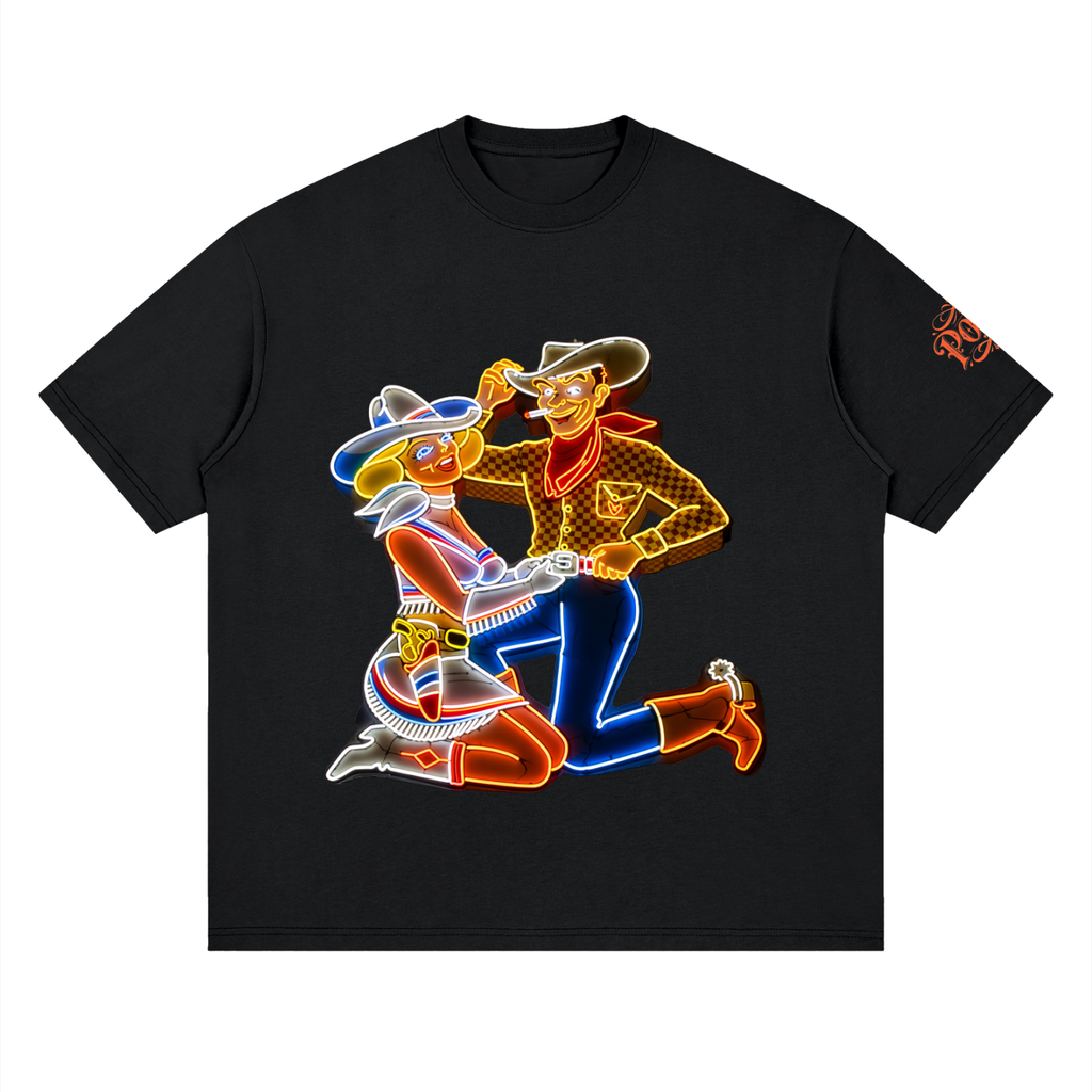 Lucky Pardner - Streetwear Loose Drop Shoulder T-Shirt