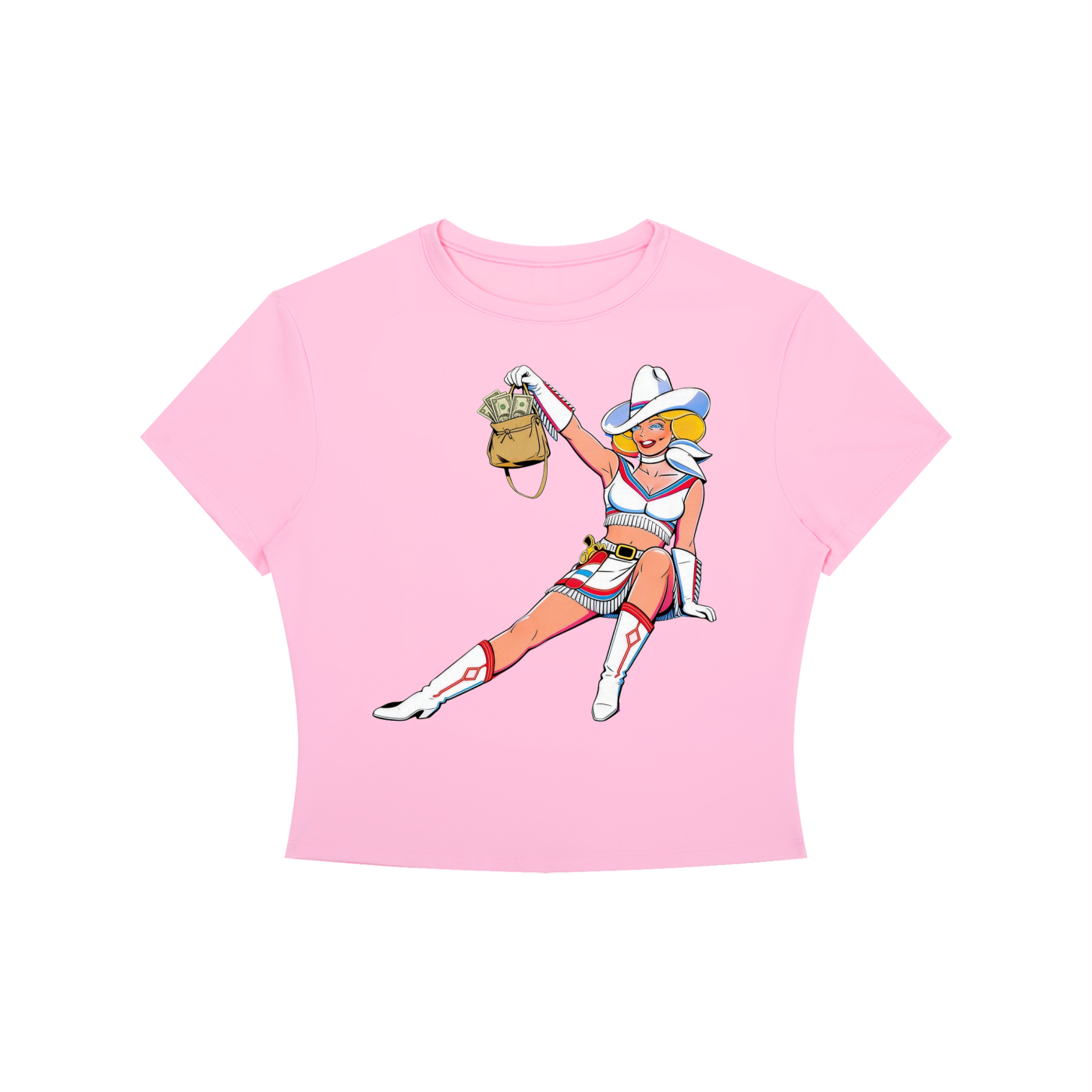 VV In The Bag We Trust - Women's Crewneck Crop T-Shirt