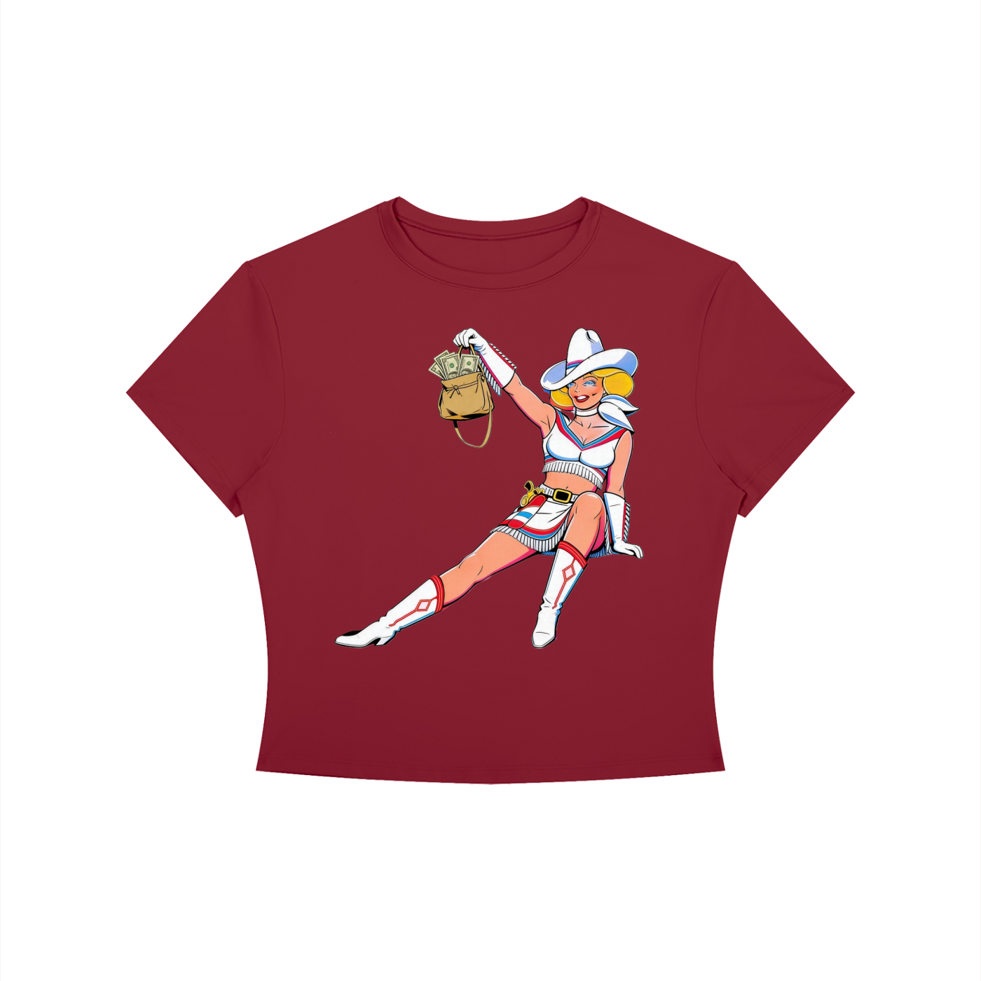 VV In The Bag We Trust - Women's Crewneck Crop T-Shirt