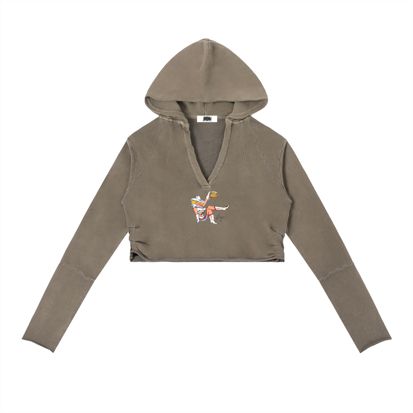 VV In The Bag We Trust - Vintage Washed Raw Edge Hoodie