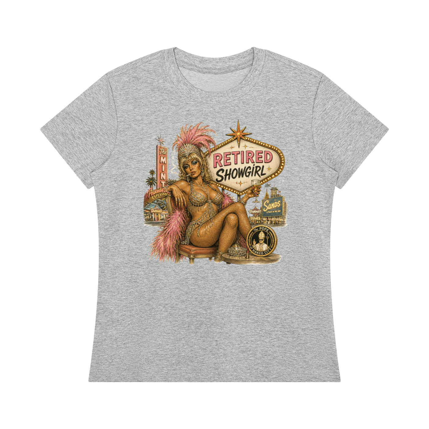 Retired Showgirl - Women's Regular Fit Crewneck T-Shirt