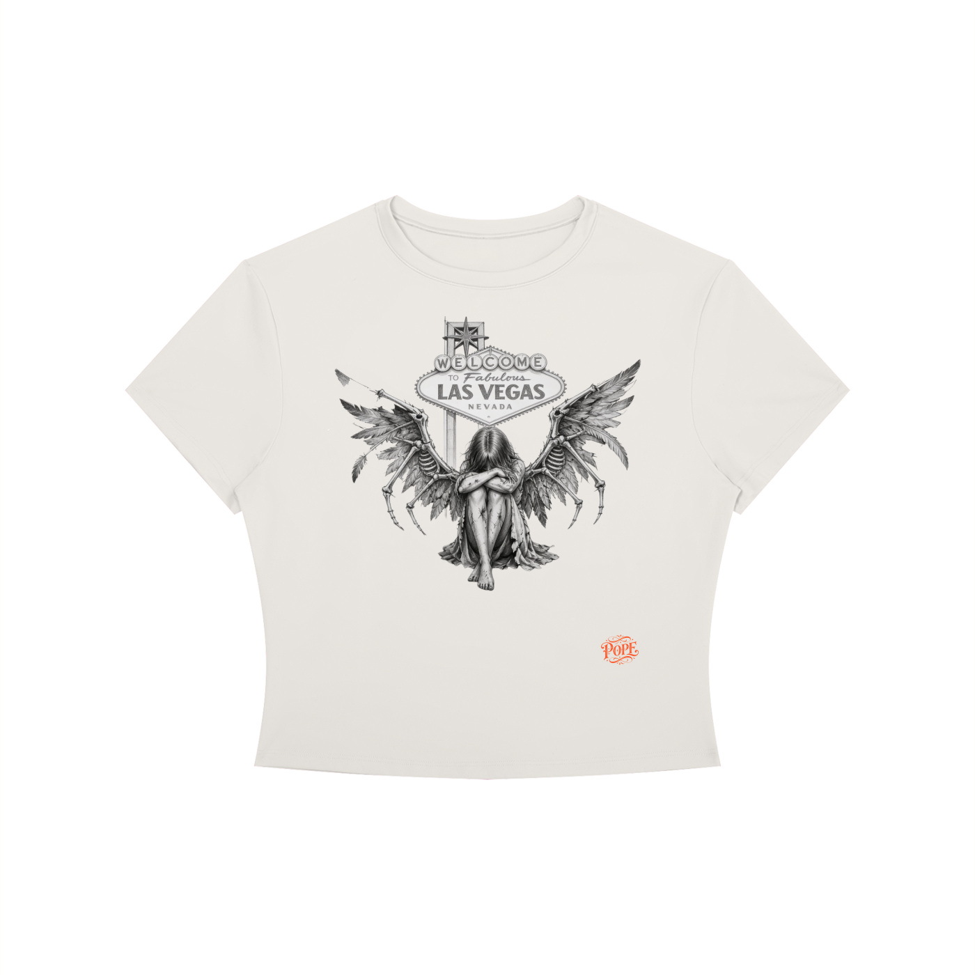 No Wings for The Wicked - Women's Crewneck Crop T-Shirt