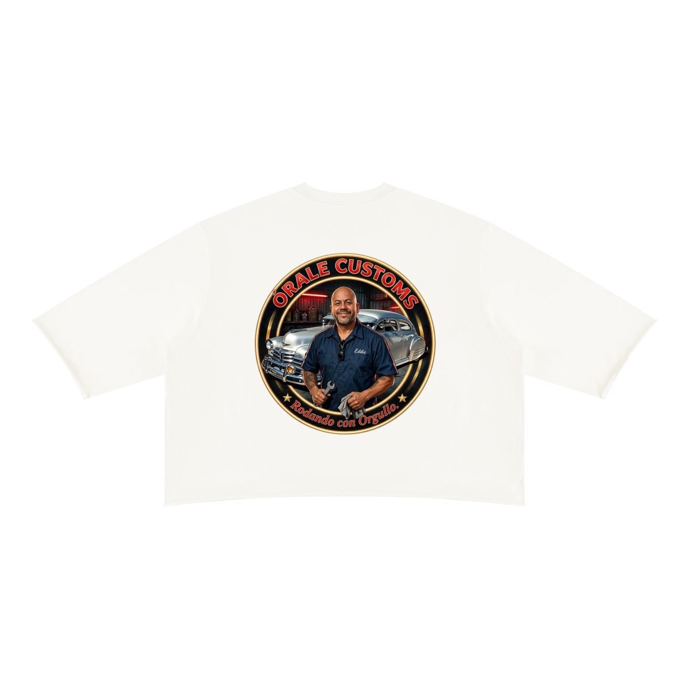Orale Customs Unisex Mineral Wash Raw Hem Boxy T-Shirt