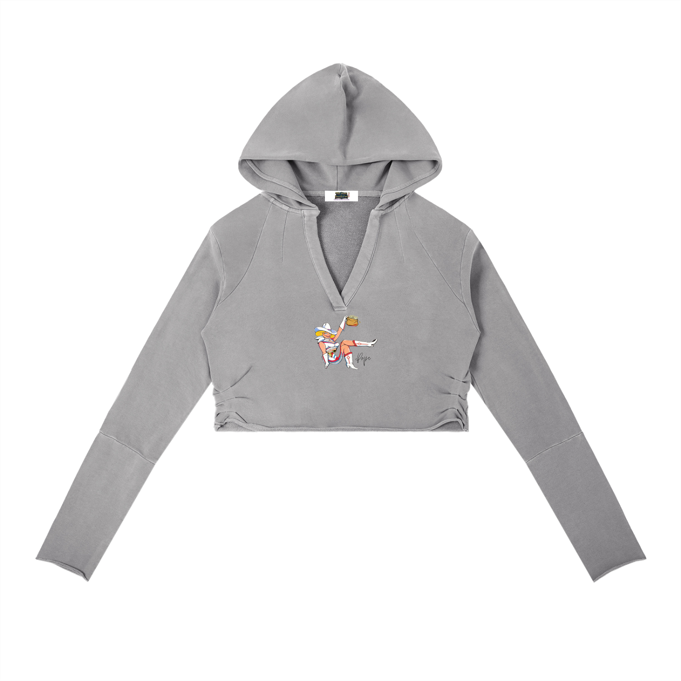 VV In The Bag We Trust - Vintage Washed Raw Edge Hoodie