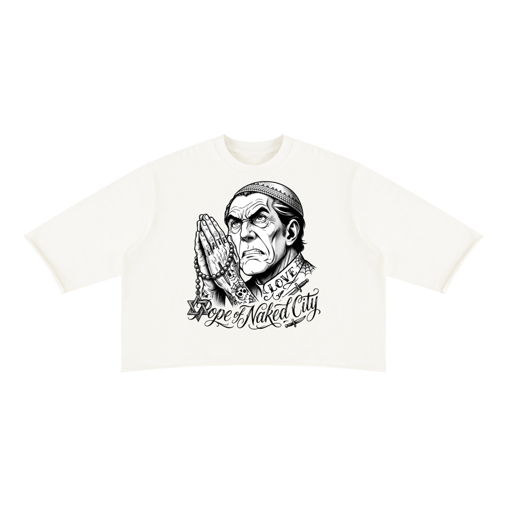 The Fallen - Tattoo Unisex Mineral Wash Raw Hem Boxy T-Shirt