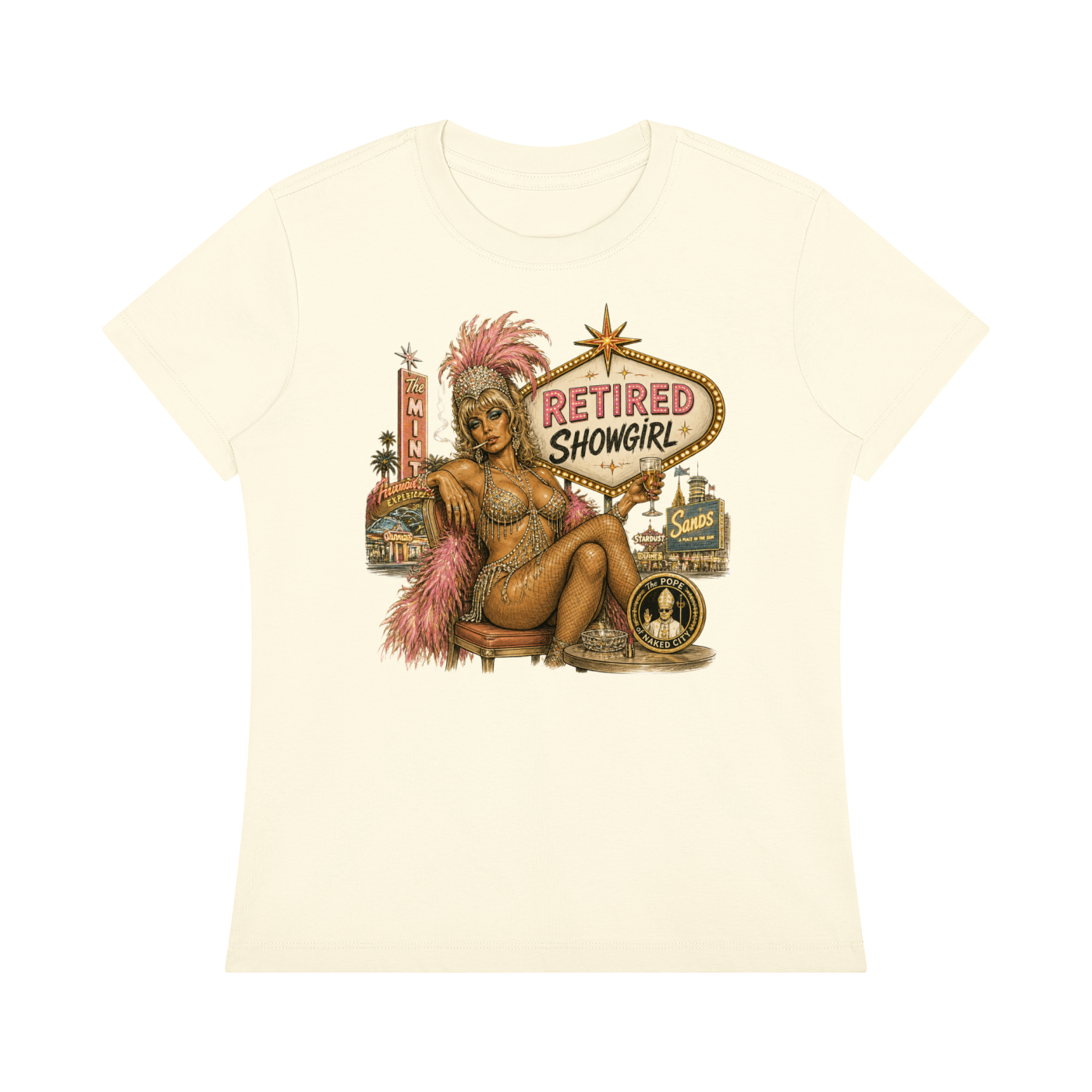 Retired Showgirl - Women's Regular Fit Crewneck T-Shirt