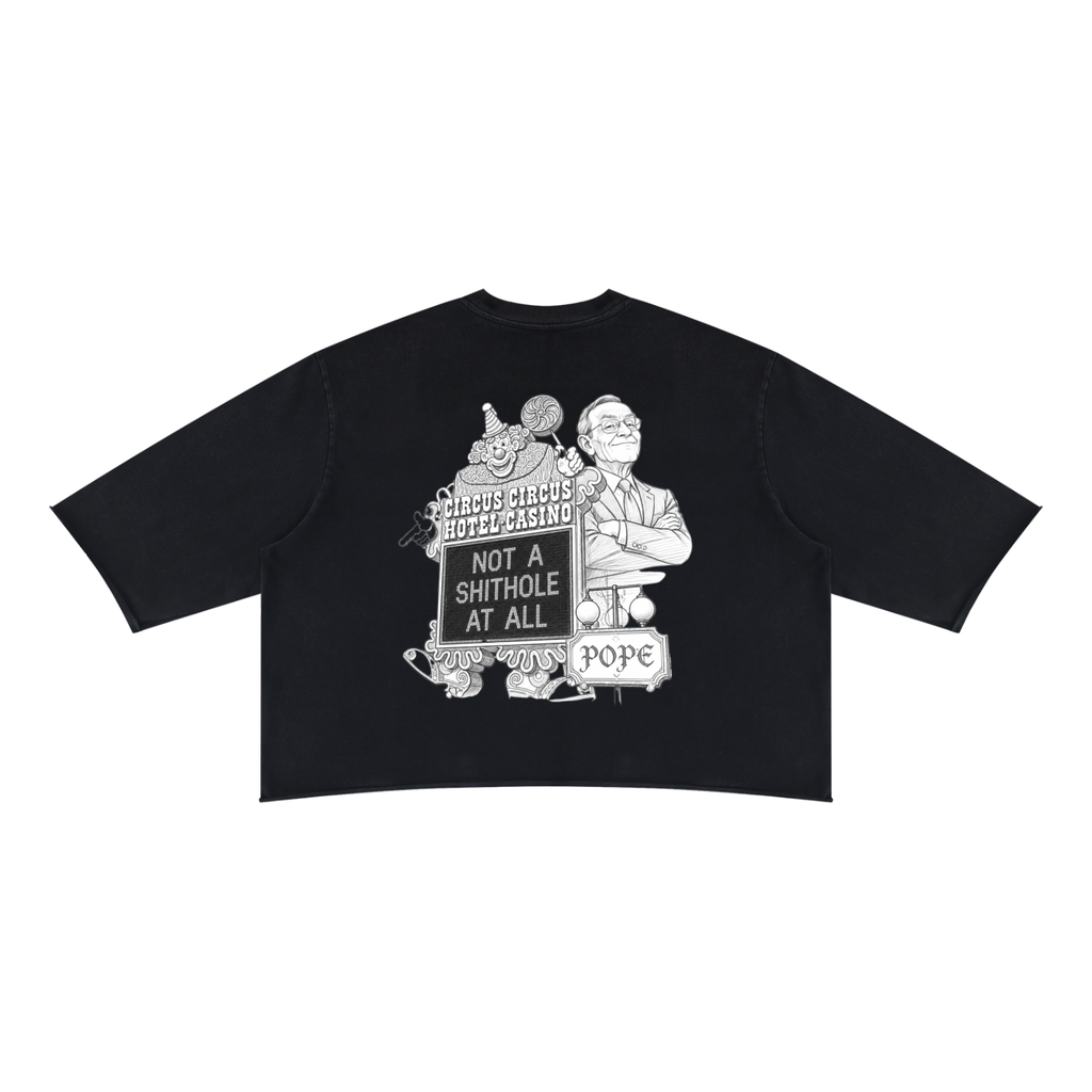 Not a Shithole - Unisex Mineral Wash Raw Hem Boxy T-Shirt