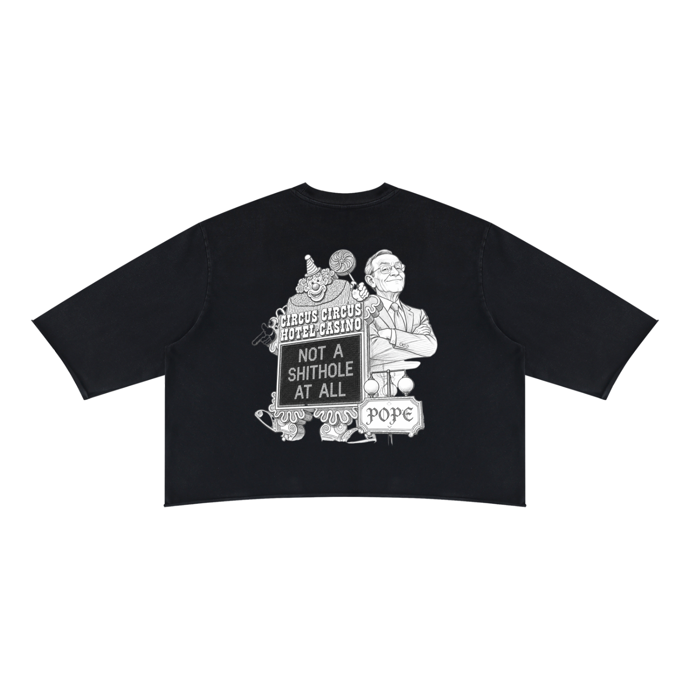 Not a Shithole - Unisex Mineral Wash Raw Hem Boxy T-Shirt