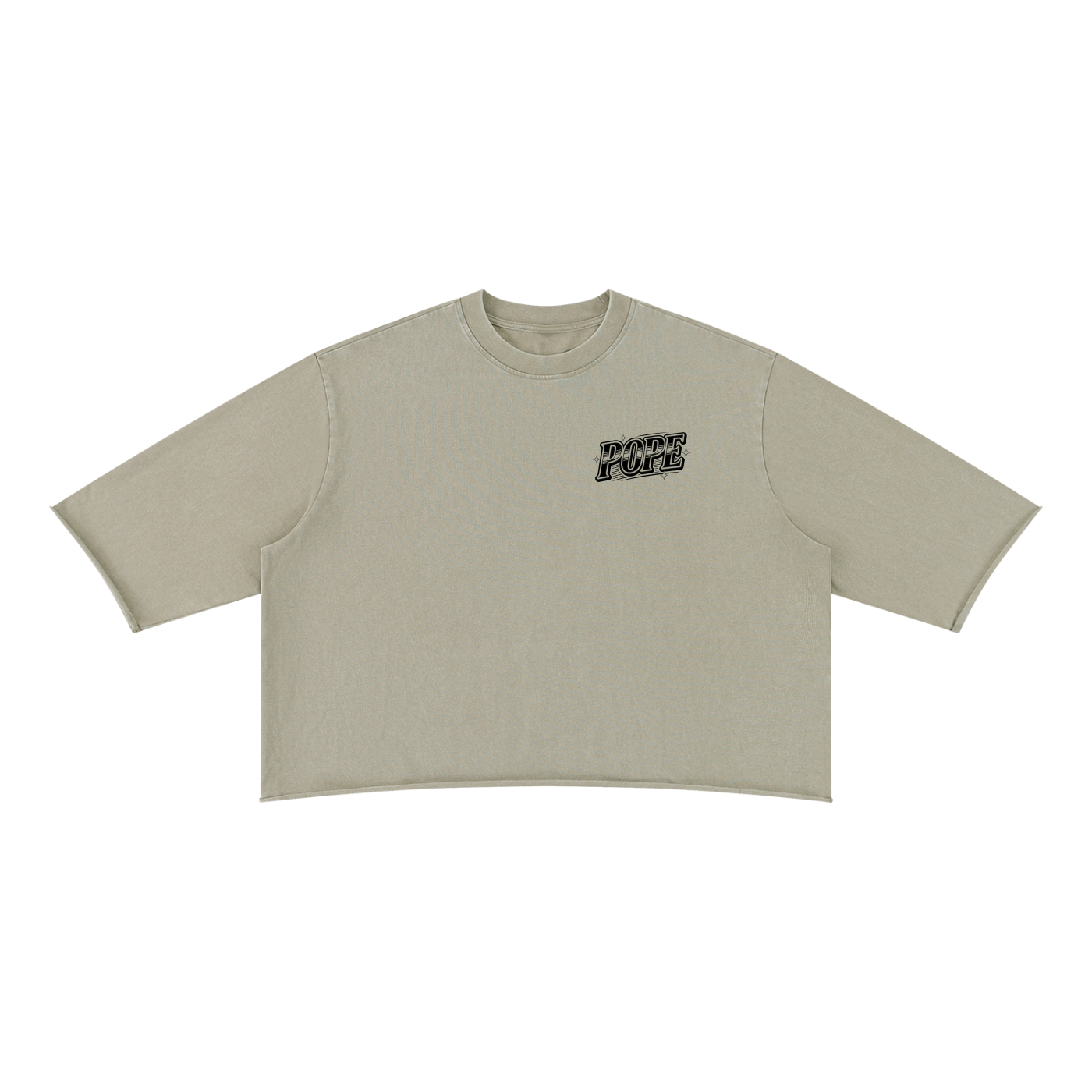 When Popes Play - Unisex Mineral Wash Raw Hem Boxy T-Shirt