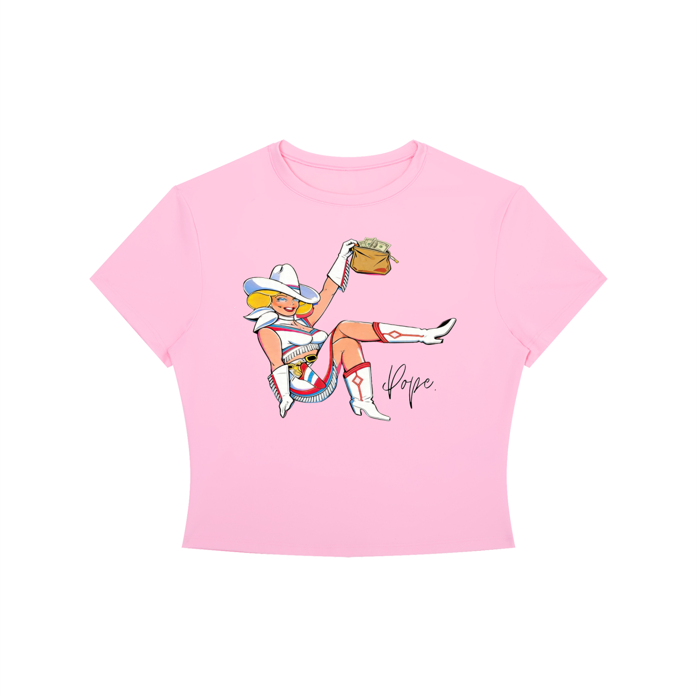 VV In The Bag We Trust - Women's Crewneck Crop T-Shirt