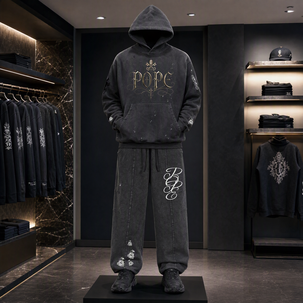 Pope - Snow Wash Drawstring Cotton Pants
