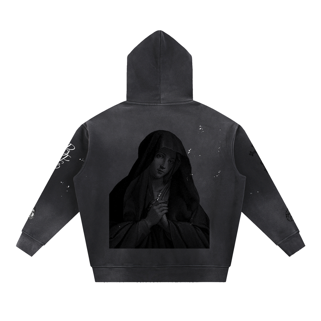 POPE - Vintage Washed Frayed Fleece Hoodie