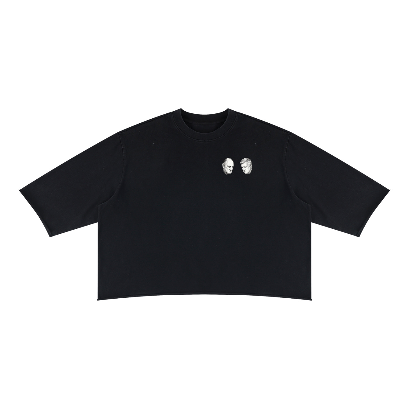 When Popes Play - Unisex Mineral Wash Raw Hem Boxy T-Shirt