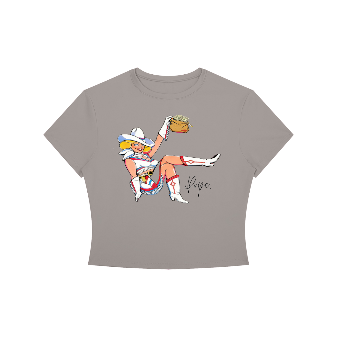 VV In The Bag We Trust - Women's Crewneck Crop T-Shirt