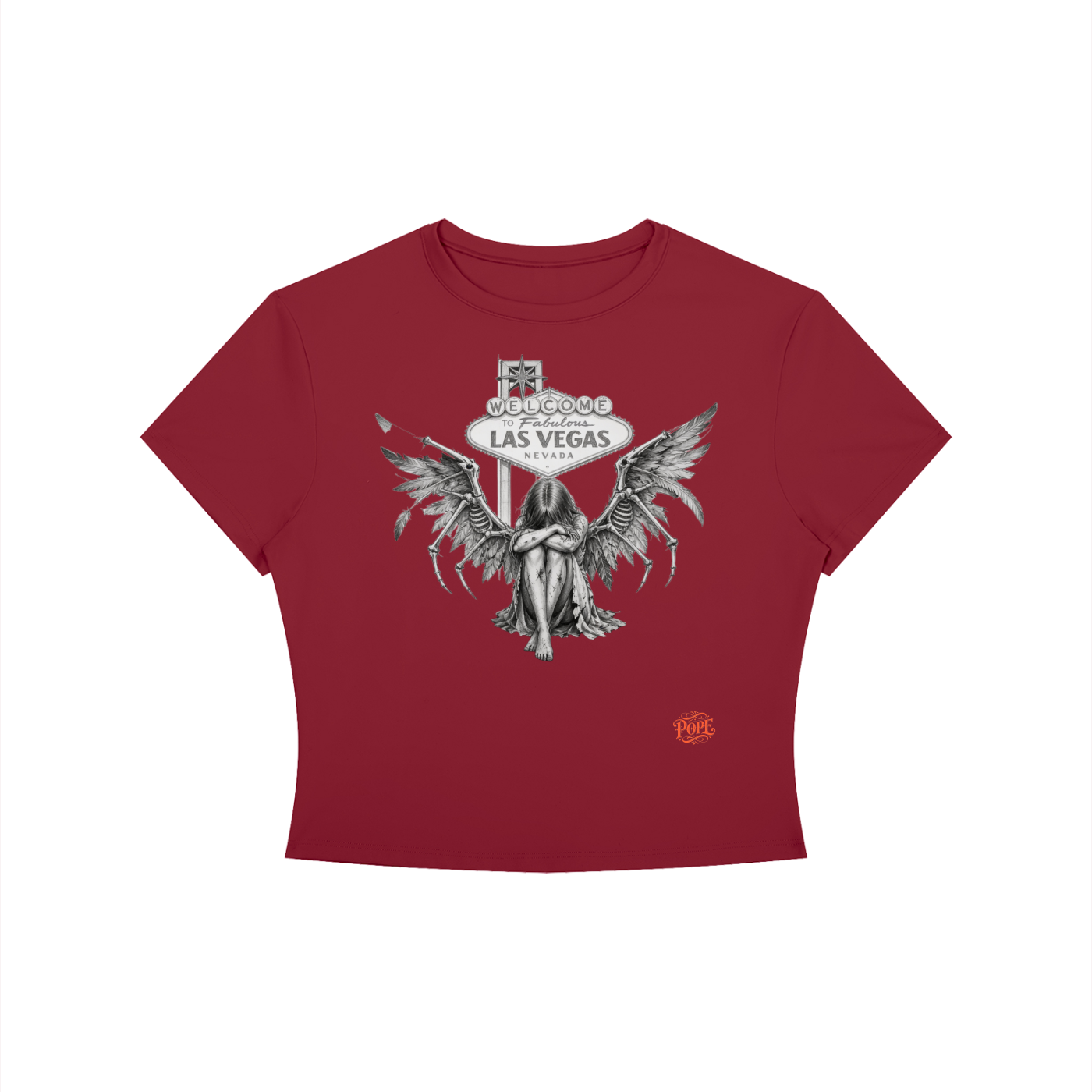 No Wings for The Wicked - Women's Crewneck Crop T-Shirt