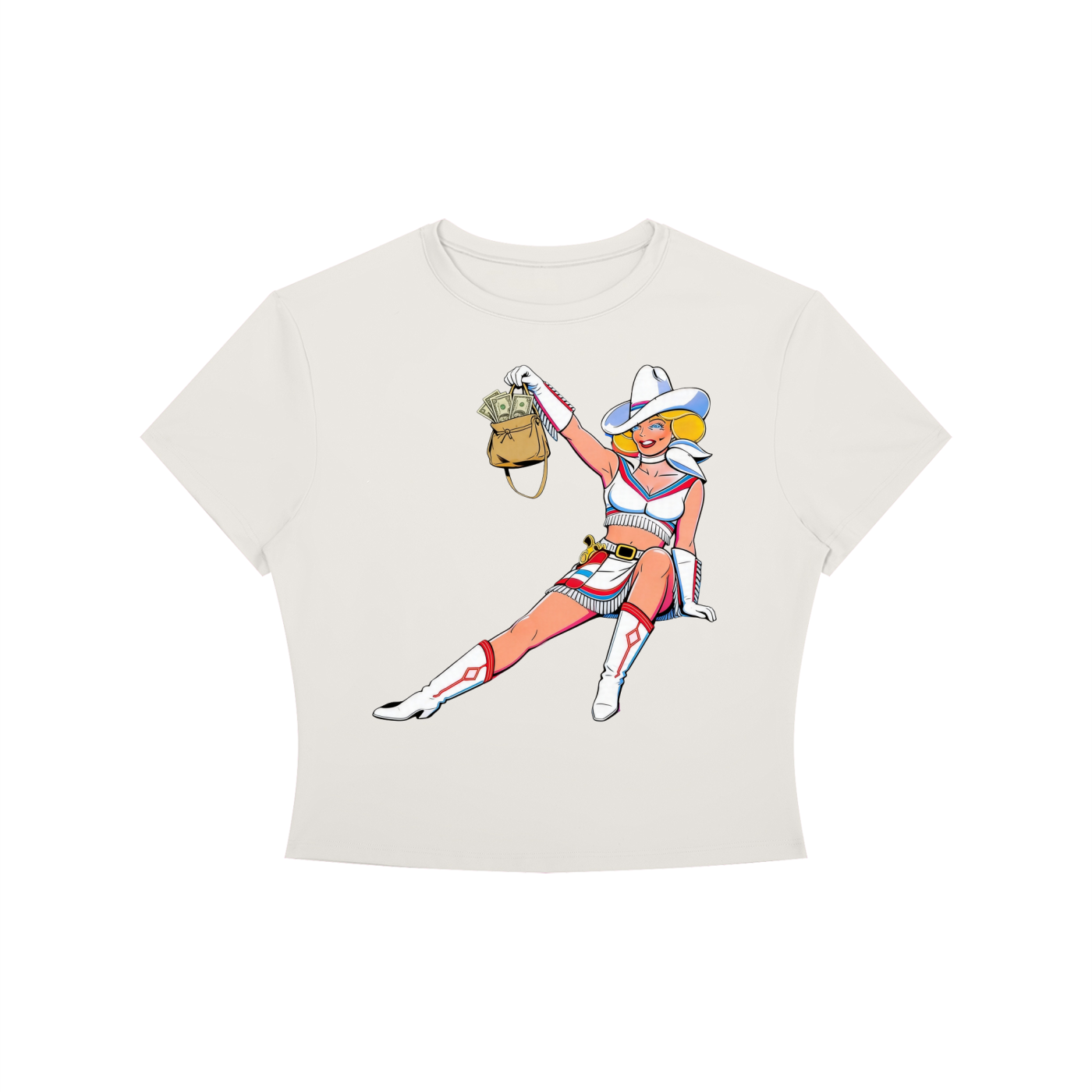 VV In The Bag We Trust - Women's Crewneck Crop T-Shirt