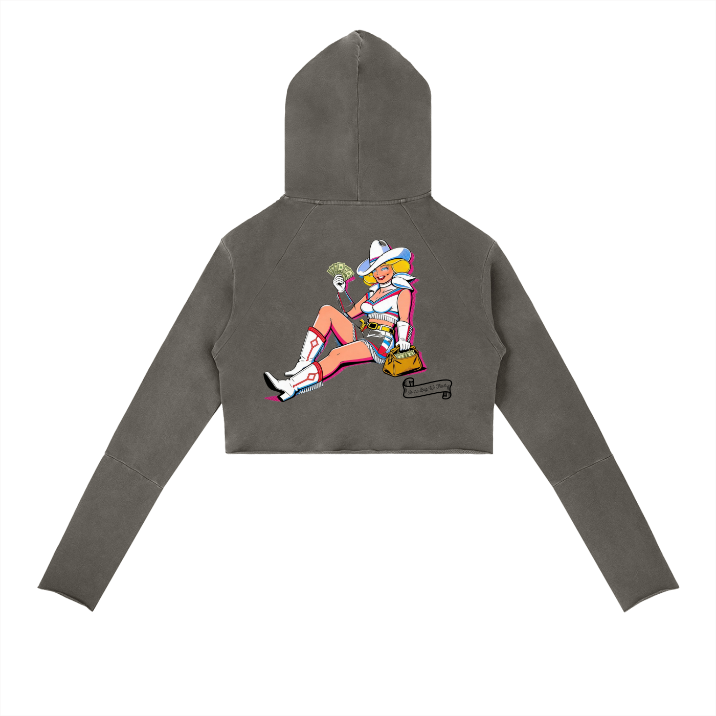 VV In The Bag We Trust - Vintage Washed Raw Edge Hoodie