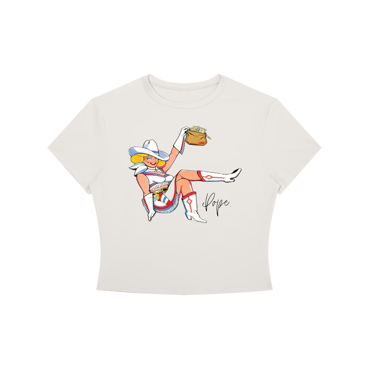 VV In The Bag We Trust - Women's Crewneck Crop T-Shirt