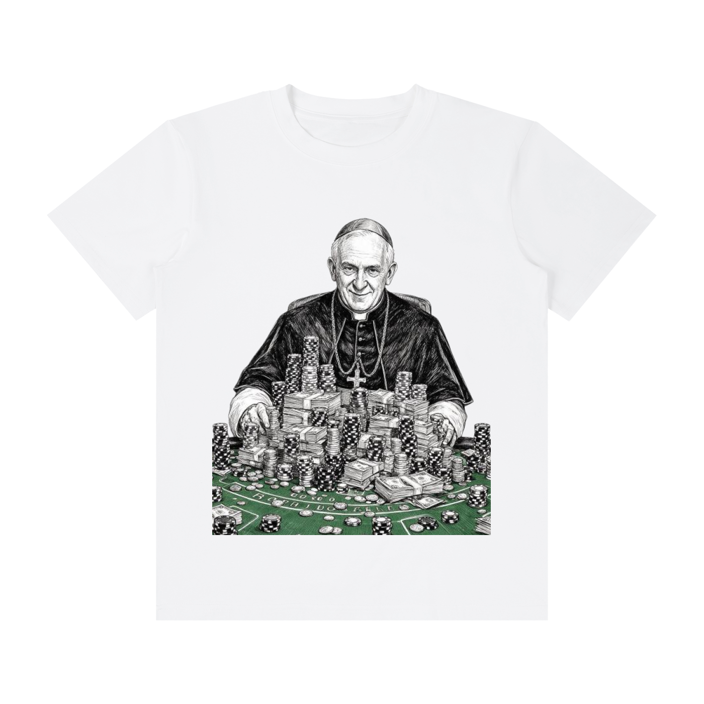 POPE Unisex Classic Crew Neck Cotton T-Shirt