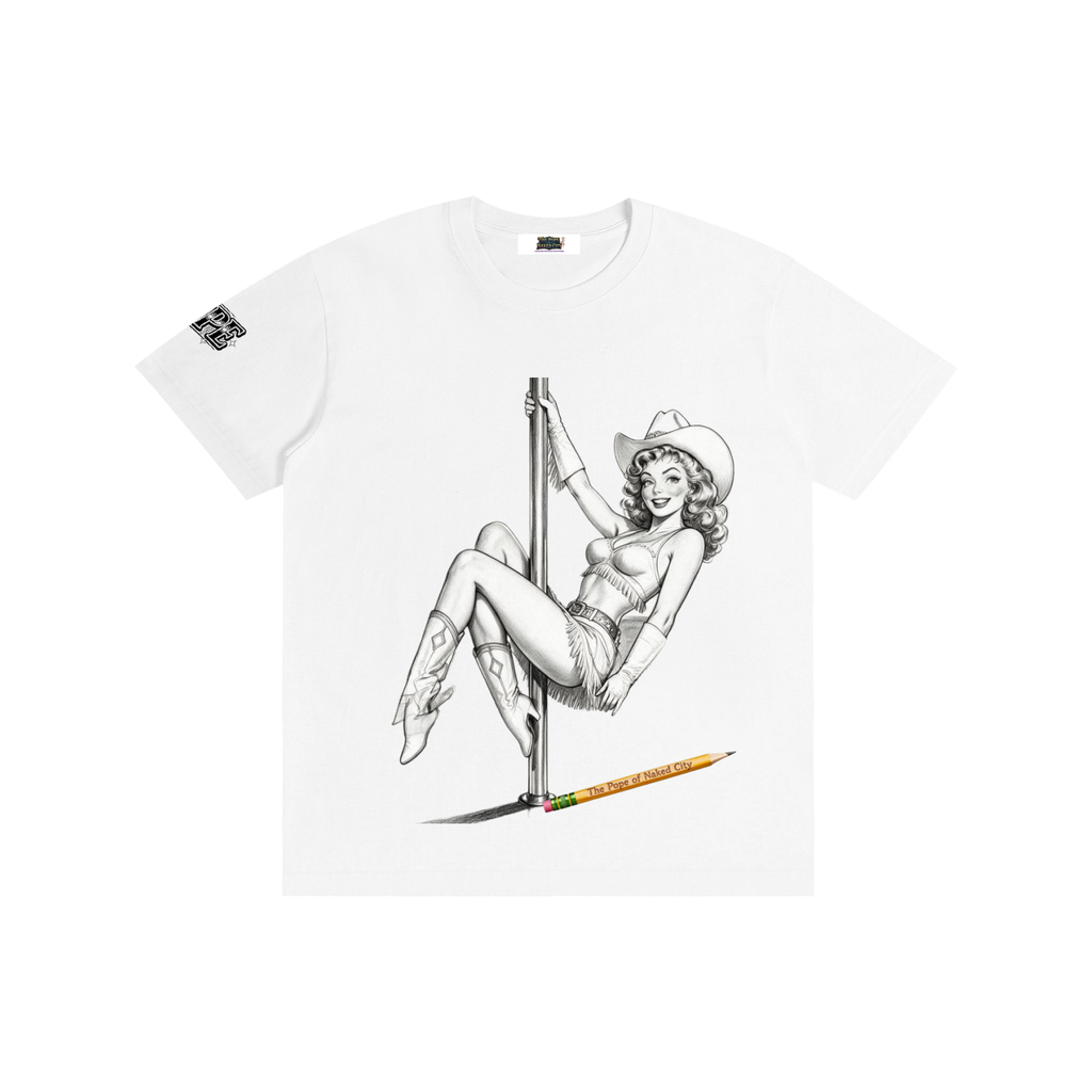 Vintage Vickie Pencil Sketch Pure Cotton Unisex T-Shirt