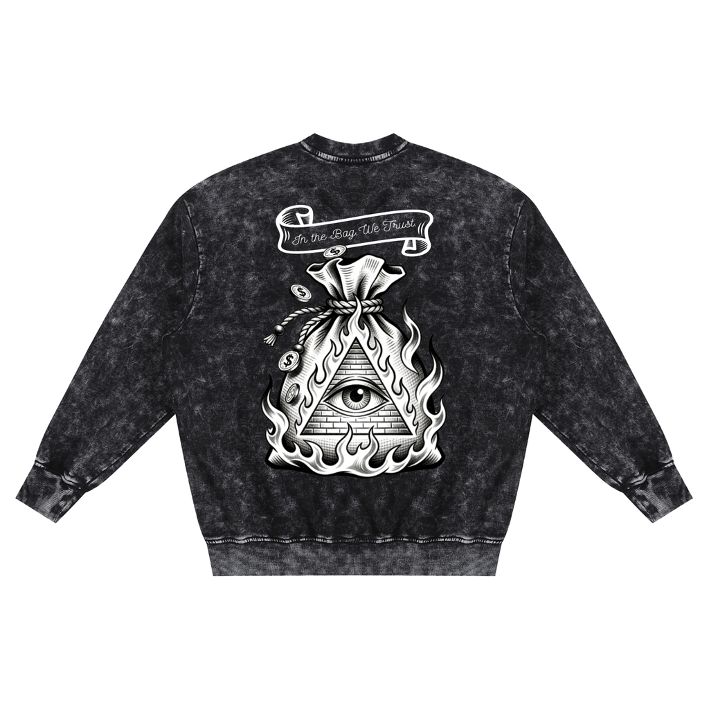 POPE - Snow Washed Hand-Frayed Sweatshirt