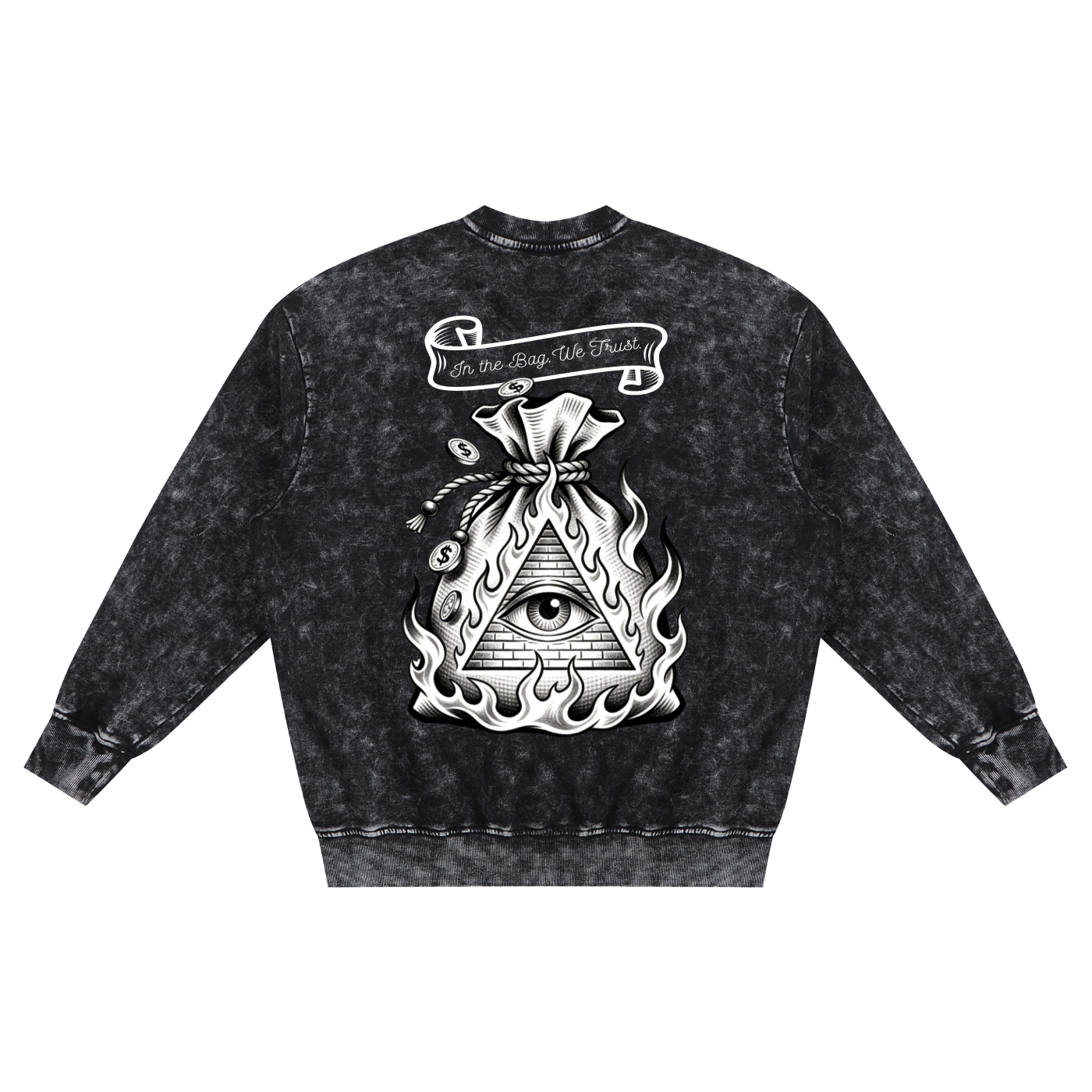 POPE - Snow Washed Hand-Frayed Sweatshirt