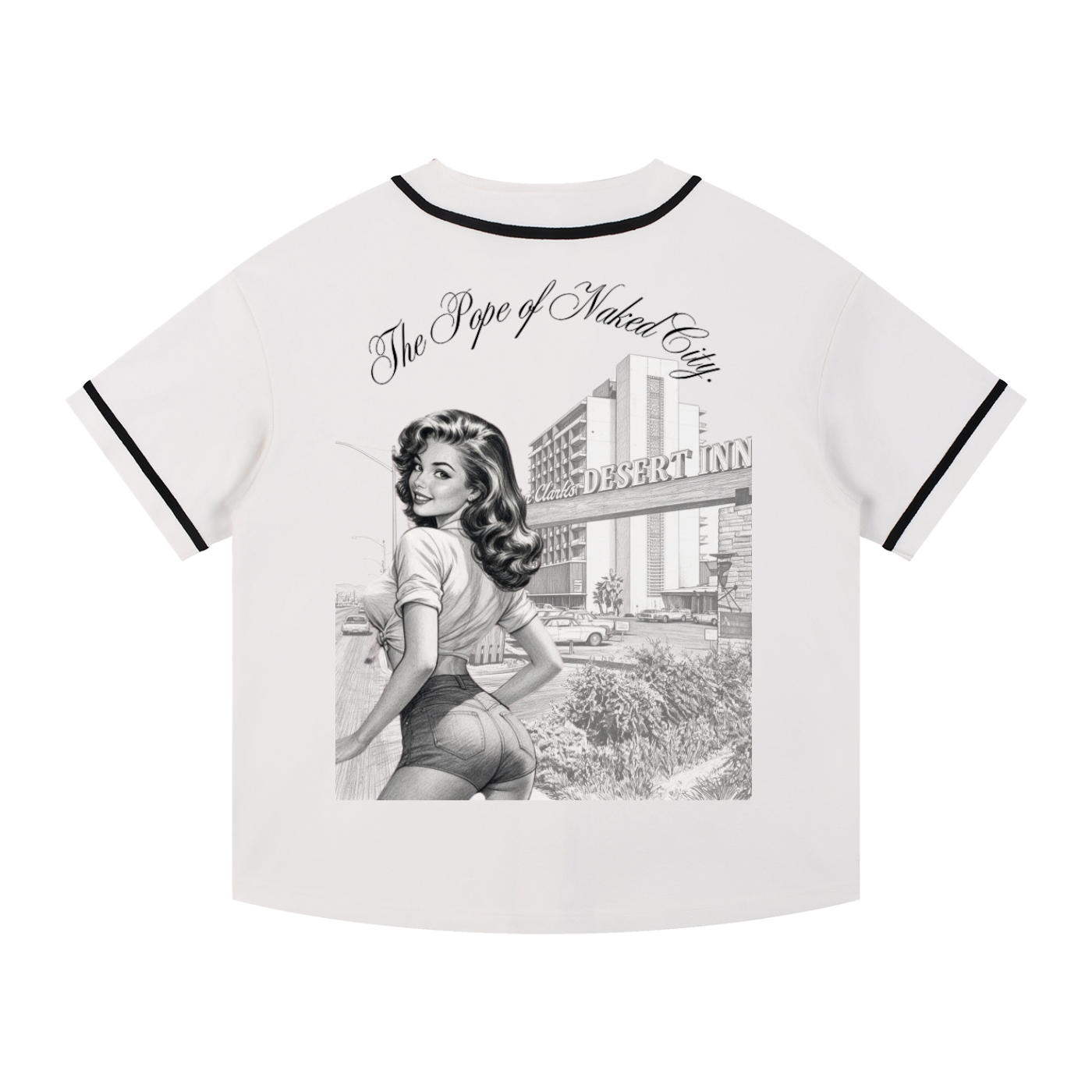 Desert Inn Contrast Piped Button-Up Jersey