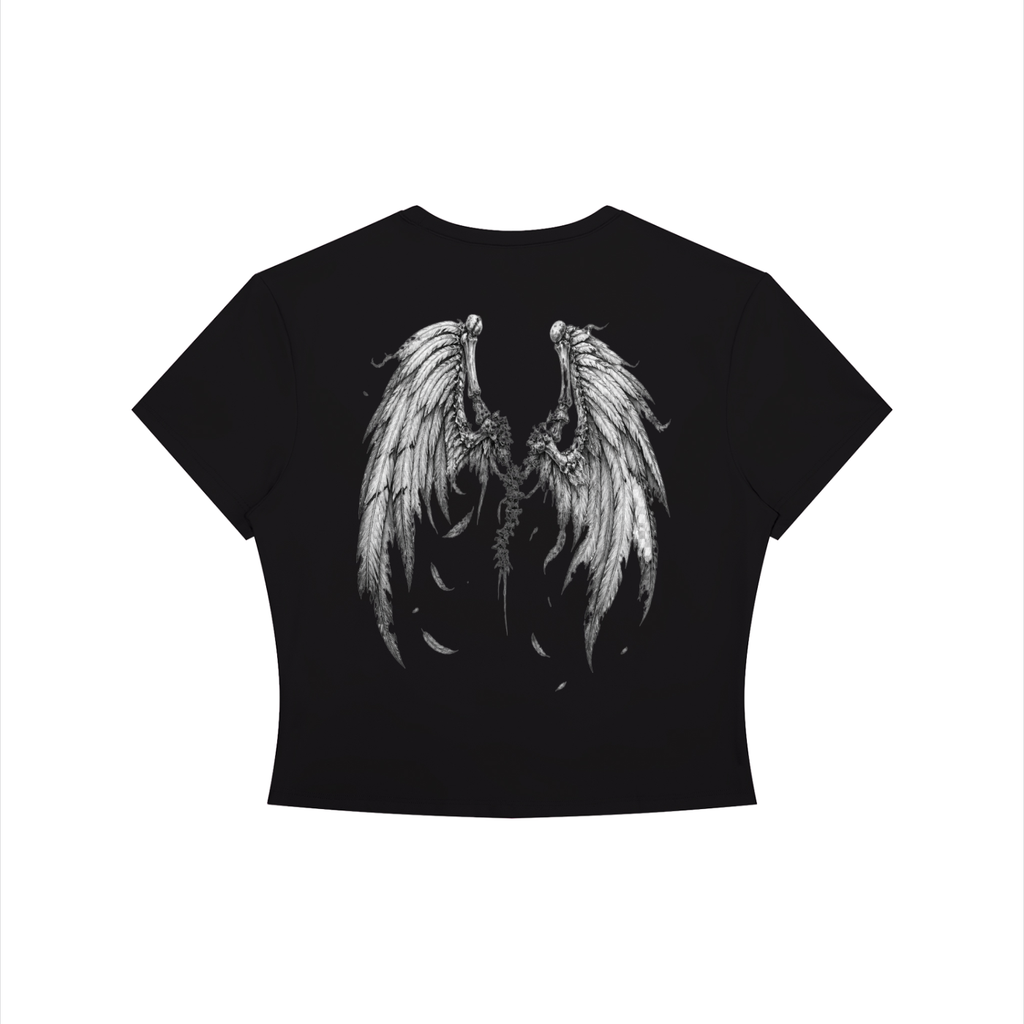 No Wings for The Wicked - Women's Crewneck Crop T-Shirt