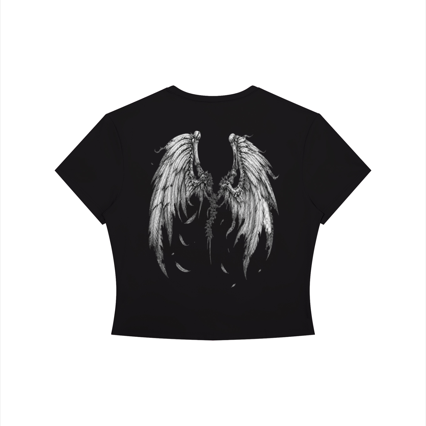 No Wings for The Wicked - Women's Crewneck Crop T-Shirt