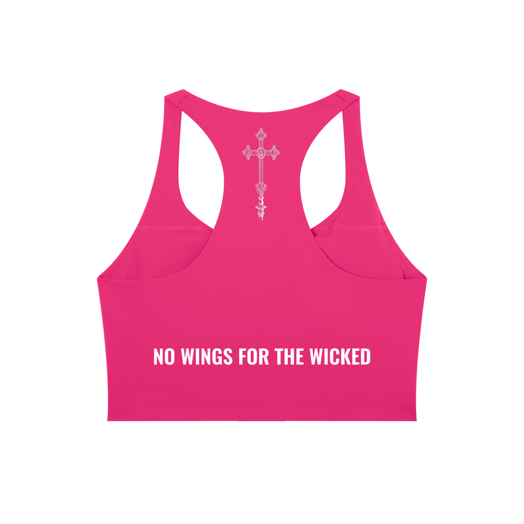 No Wings for the Wicked - Women’s Tight Paneling Yoga Tank Top