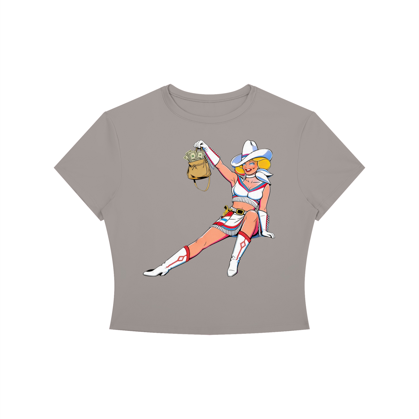 VV In The Bag We Trust - Women's Crewneck Crop T-Shirt