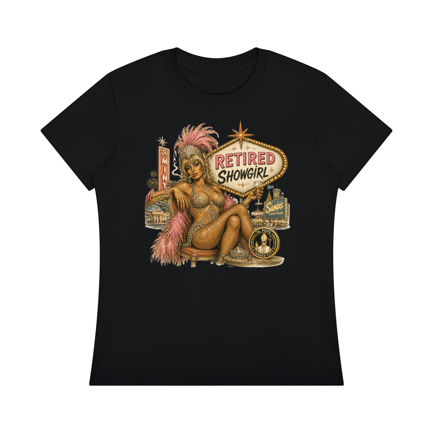 Retired Showgirl - Women's Regular Fit Crewneck T-Shirt