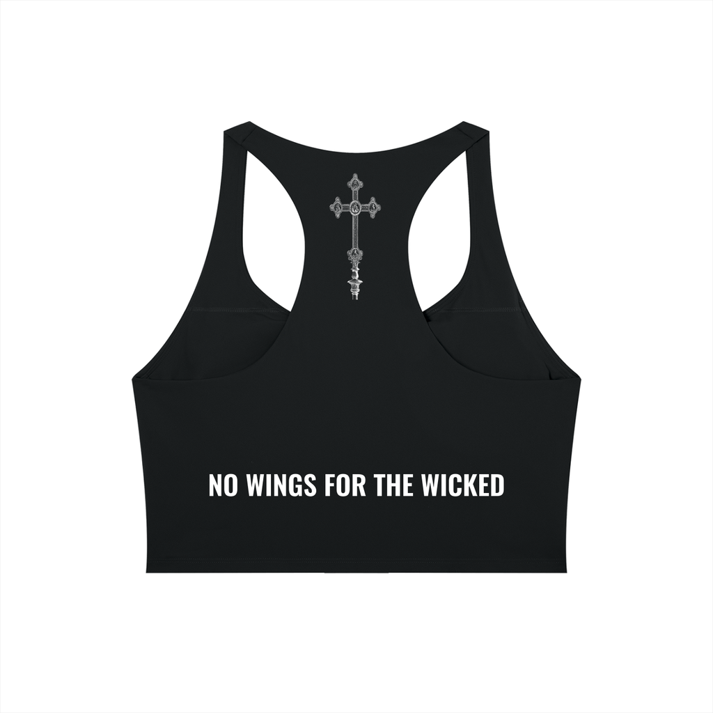 No Wings for the Wicked - Women’s Tight Paneling Yoga Tank Top