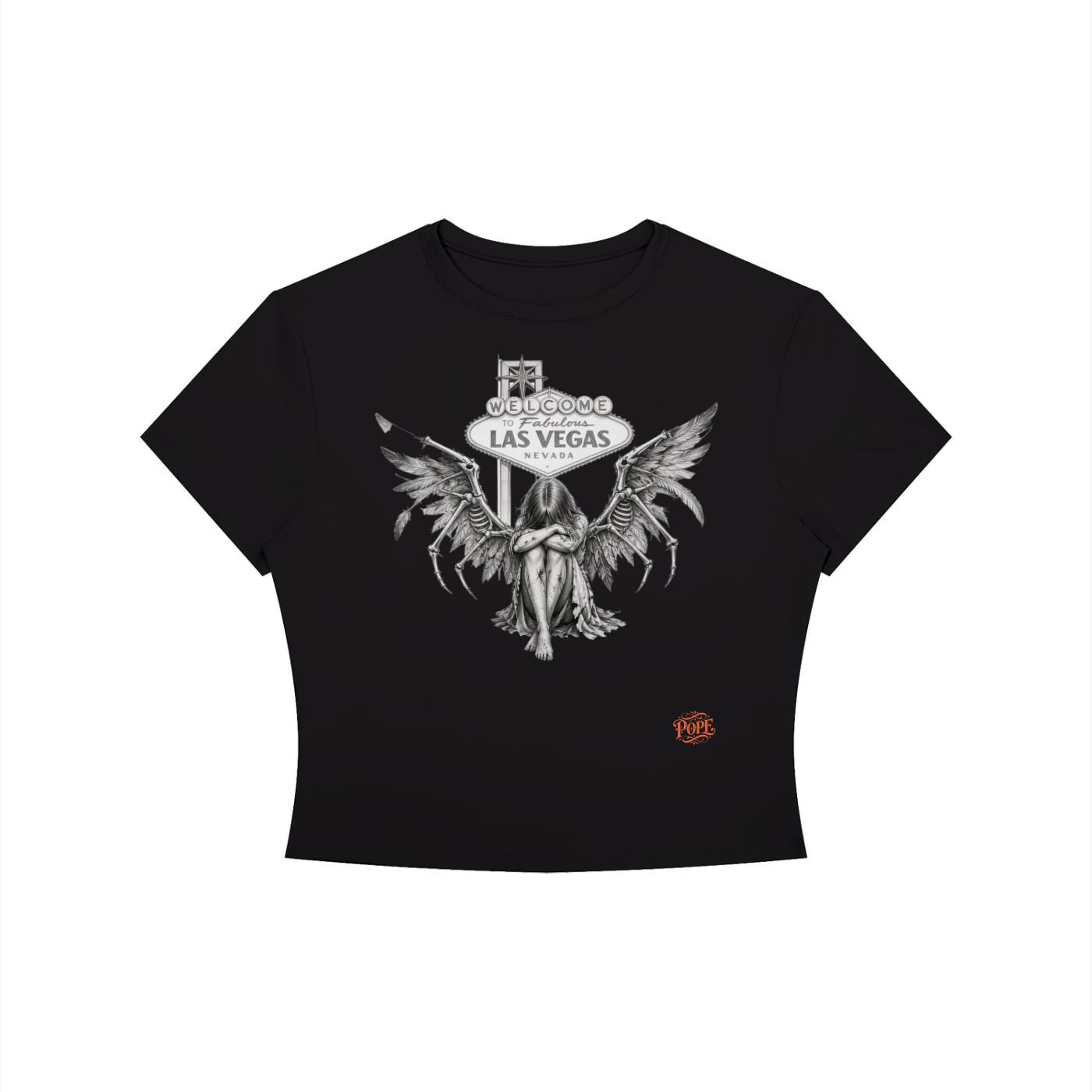 No Wings for The Wicked - Women's Crewneck Crop T-Shirt