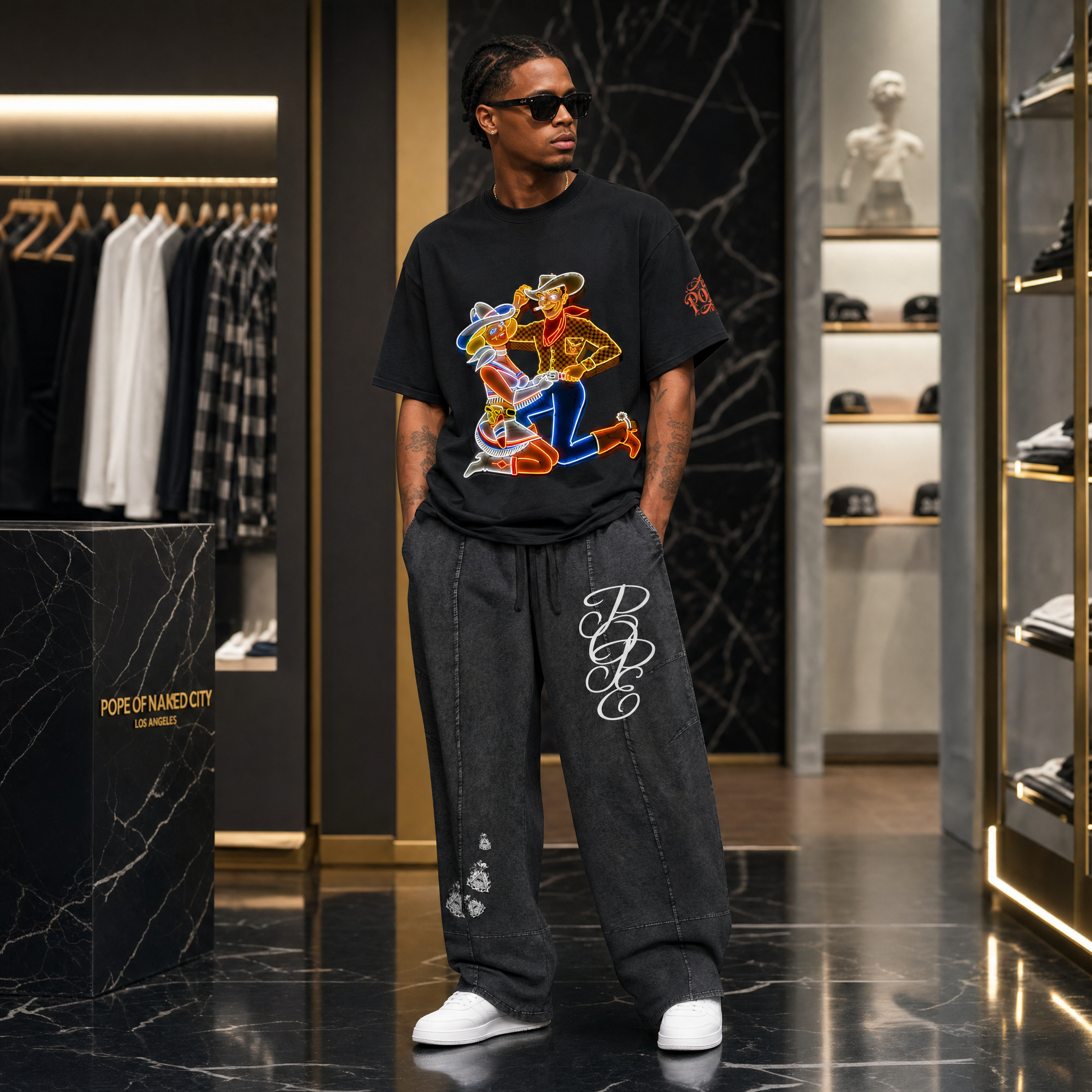Lucky Pardner - Streetwear Loose Drop Shoulder T-Shirt