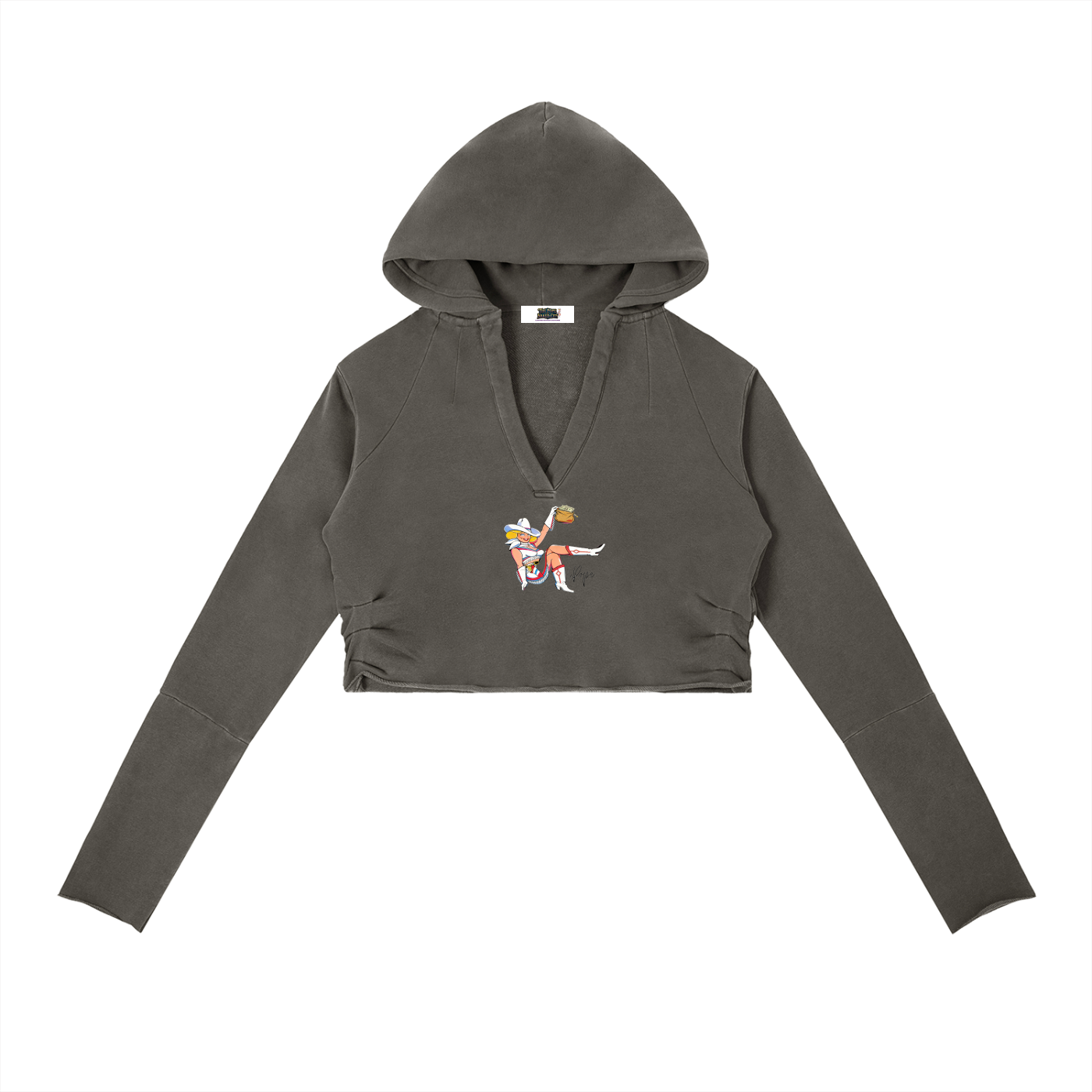 VV In The Bag We Trust - Vintage Washed Raw Edge Hoodie