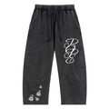 Pope - Snow Wash Drawstring Cotton Pants