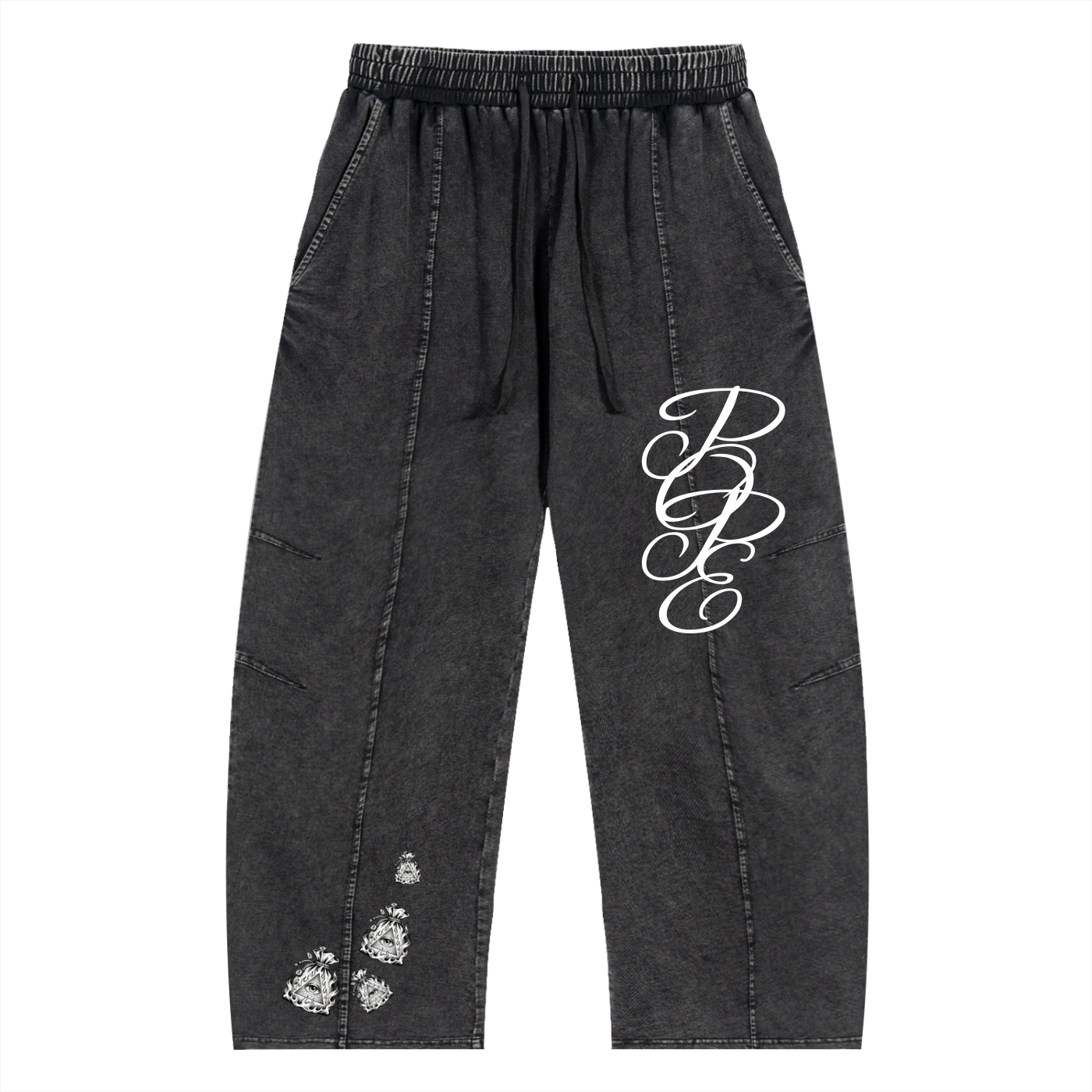 Pope - Snow Wash Drawstring Cotton Pants
