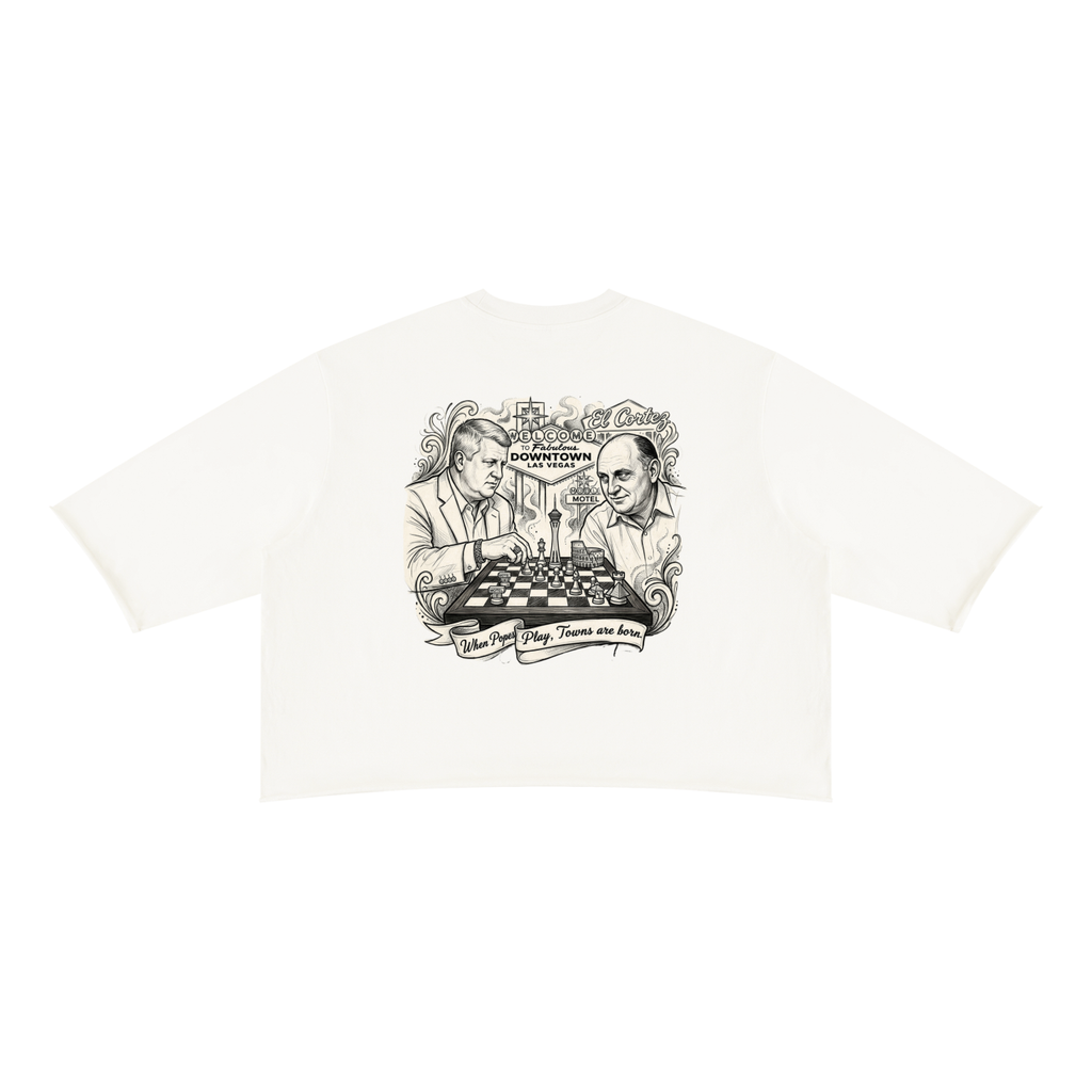When Popes Play - Unisex Mineral Wash Raw Hem Boxy T-Shirt