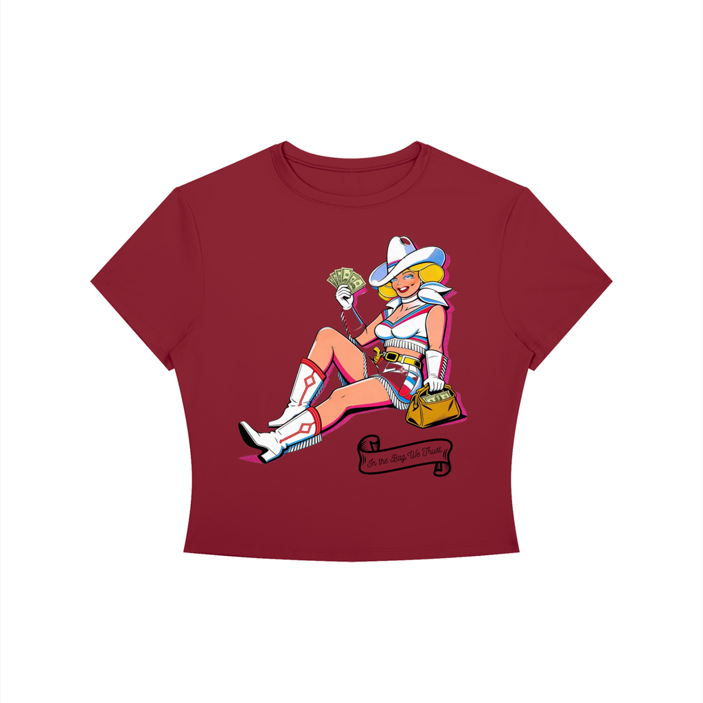VV In The Bag We Trust - Women's Crewneck Crop T-Shirt