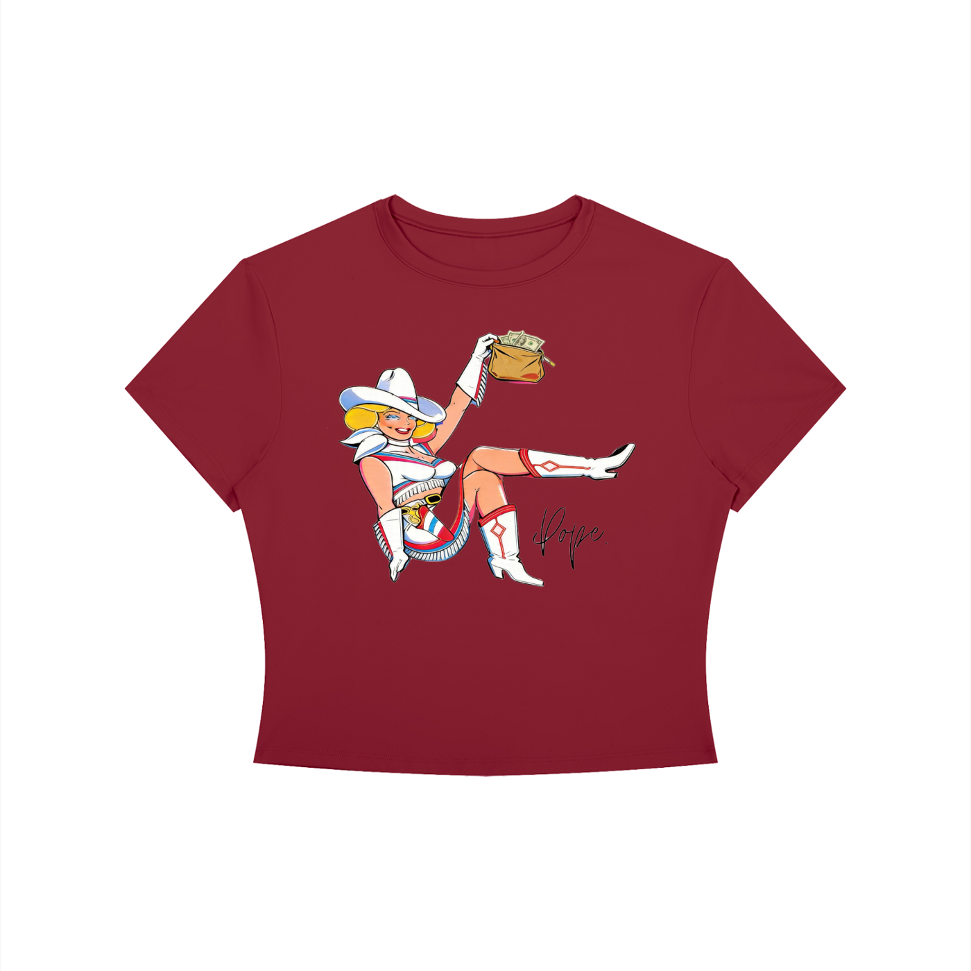 VV In The Bag We Trust - Women's Crewneck Crop T-Shirt
